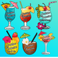 Tropical Drink Personalized Magnets, Cruise Door Magnets, Stateroom Door Decor