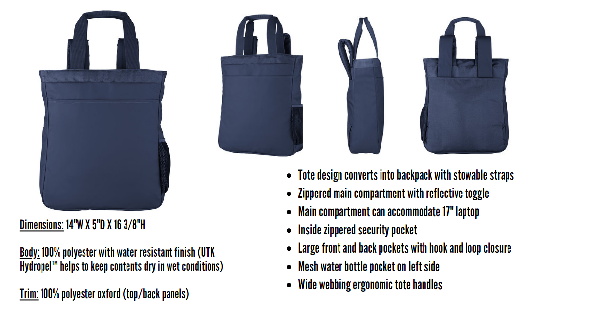 Ultimate World Cruise Waterproof Convertible Tote Backpack