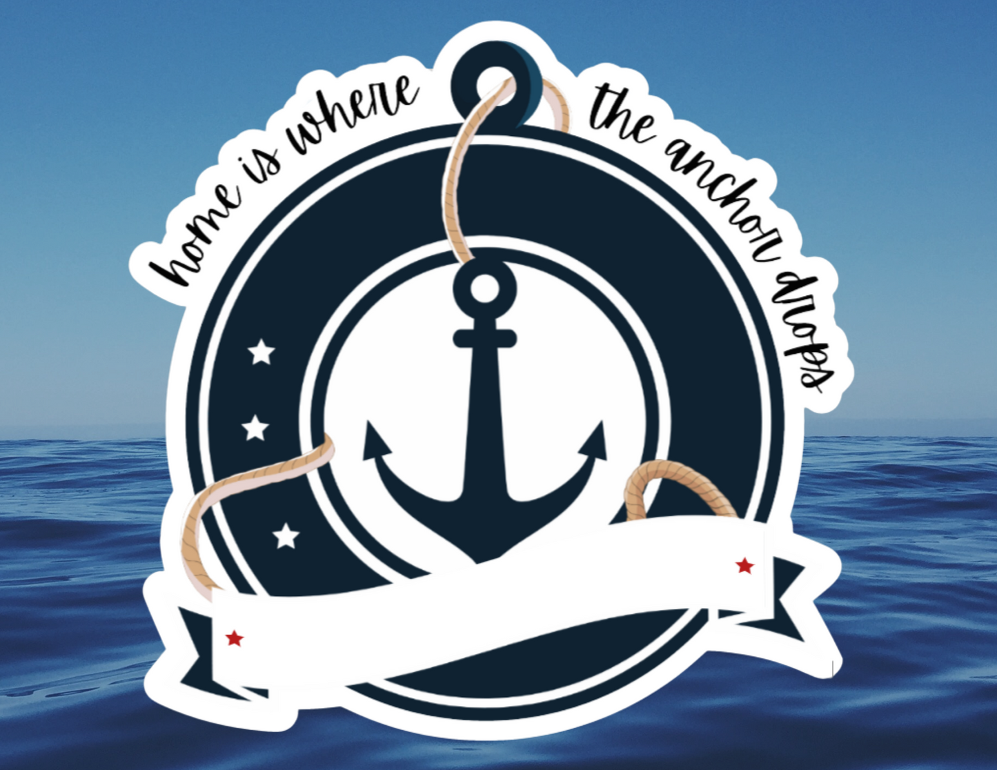 Home is Where the Anchor Drops Whiteboard Magnet
