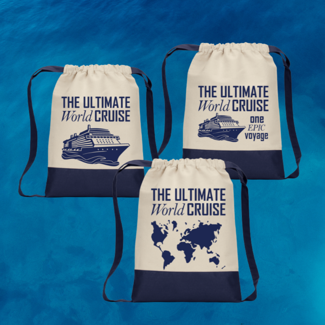 Ultimate World Cruise Drawstring Backpack